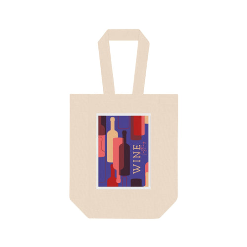 Abstract Wine Bottles Tote Bag | Double Carrier Canvas Tote