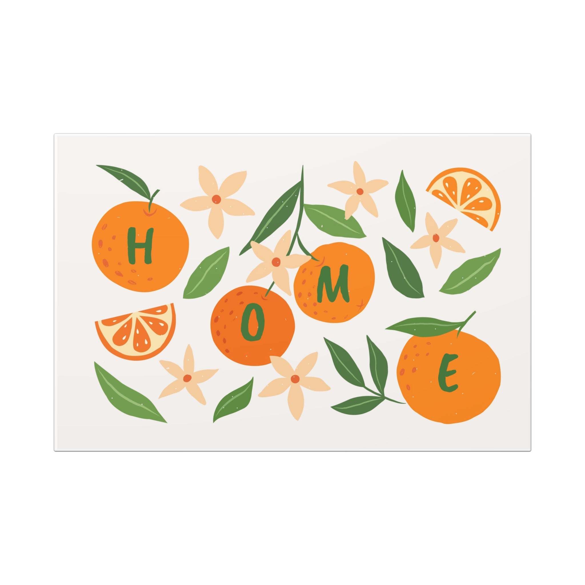 Citrus Oranges HOME Illustration Canvas Art Wrap